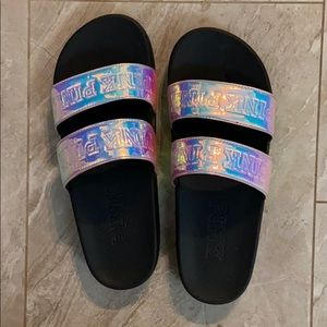 VS Pink holographic slides